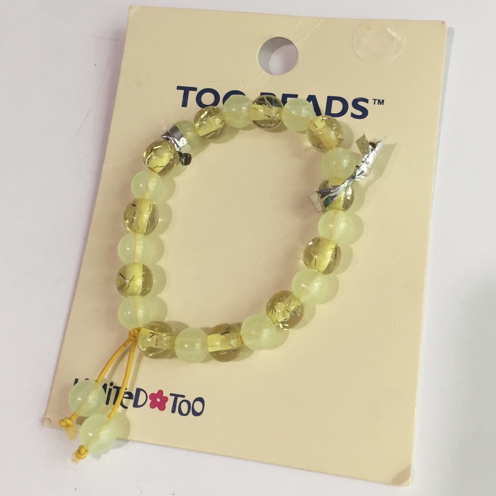 🆕 Limited Too Yellow Beaded Bracelet